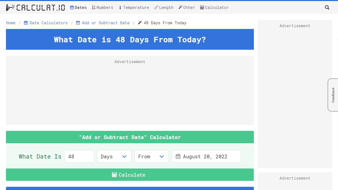 What Date is 48 Days From Today? - Calculat